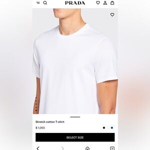 Prada White Stretch cotton T-shirt